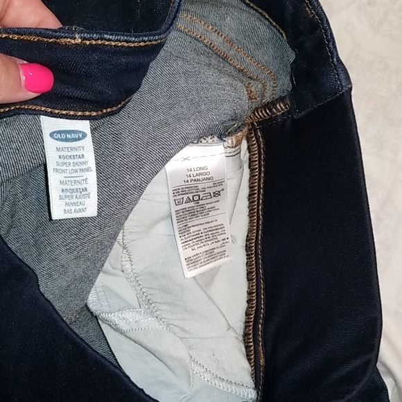 Maternity jeans half. Panel - Picture 2 of 3